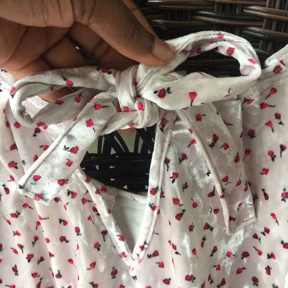 Lauren Conrad Velvet Floral Blouse - Picture 6 of 6